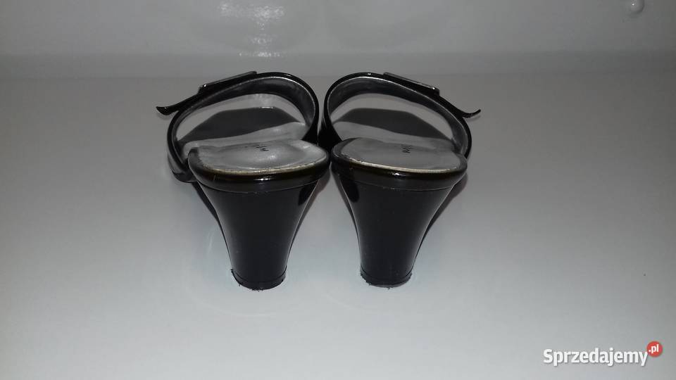 Buty damskie skórzane klapki czarne Mirabel Kraków