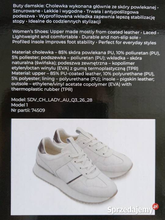 NOWE Damskie buty skórzane sznurowane wiązane Zabrze
