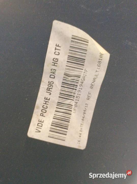 SCHOWEK PRAWY PASAŻERA DESKI Renault Scenic III