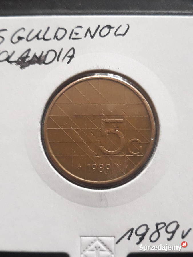 5 Guldenów Holandia 1989 r Konin sprzedam