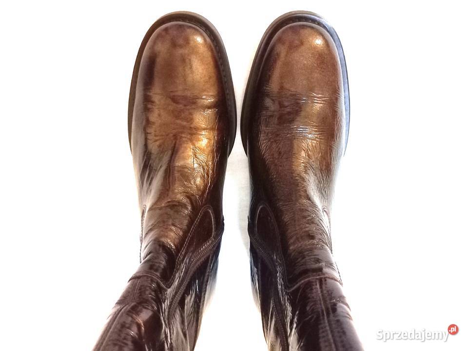 Buty brązowe Kozaki damskie r 375 Lasocki NOWE