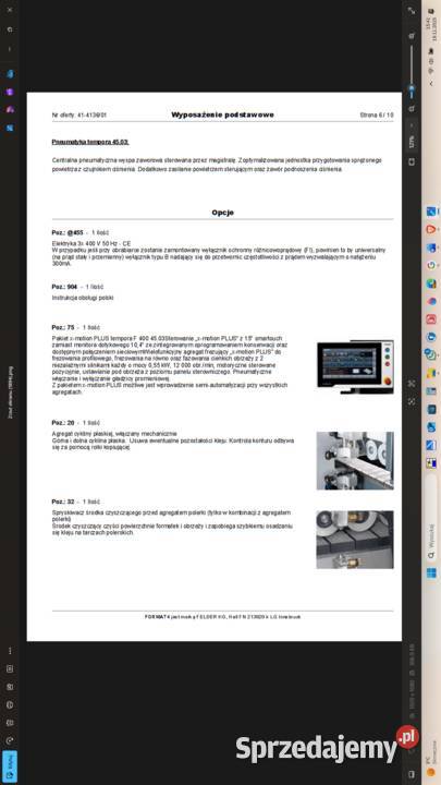 okleiniarka Felder Tempora 4503 LX Zielona Góra