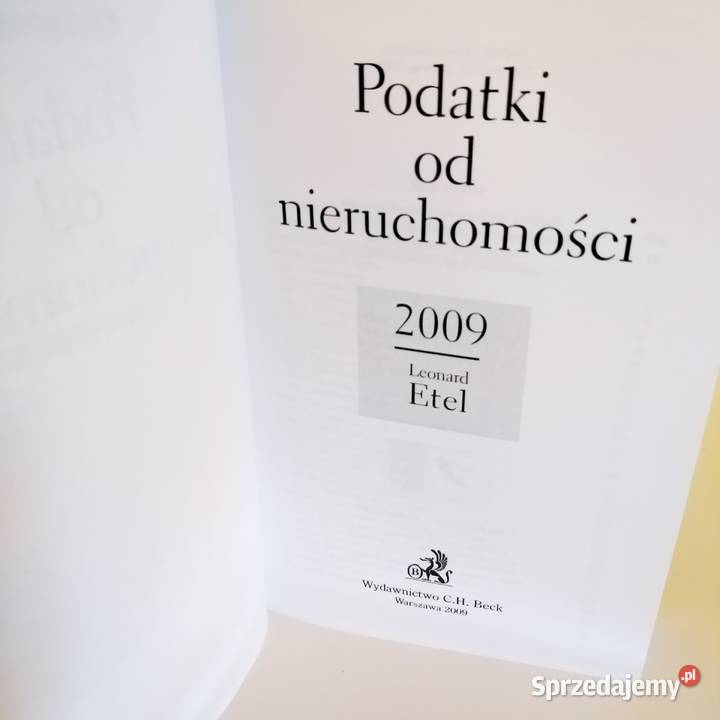 Leonard Etel Podatki nieruchomości prawo i administracja Łódź