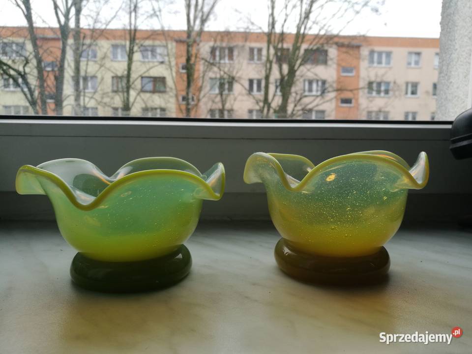 Dwie żółte miseczki Silesia Ząbkowice Antyki, Sztuka, Kolekcje Choszczno