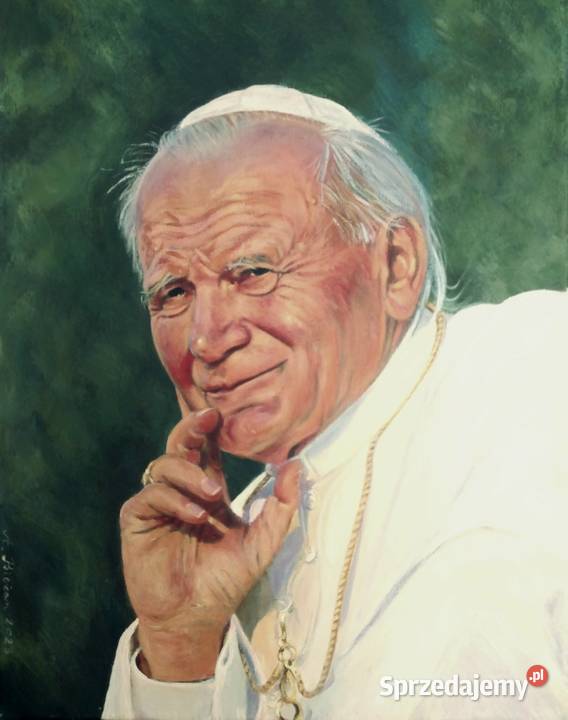 Święty Jan Paweł II portret akrylowy rozmiar Malarstwo Bochnia sprzedam