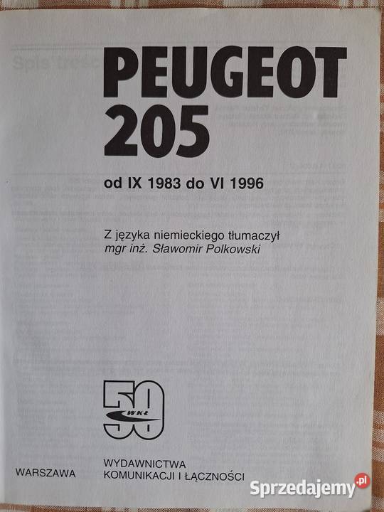 Sprzedam Poradnik naprawiac Peugeot 205 Zakopane