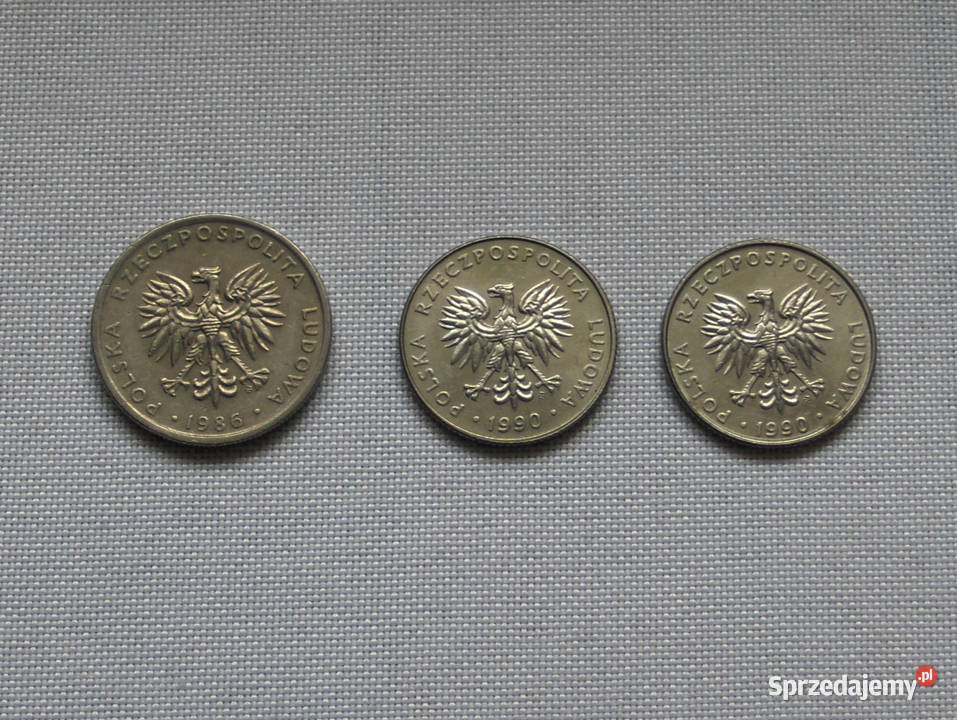 Monety 50 20 10 19861990 łódzkie Łódź