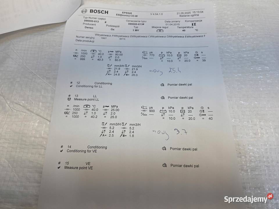 WTRYSKI WTRYSKIWACZE OPEL ASTRA J ZAFIRA C MOKKA Wtryskiwacze