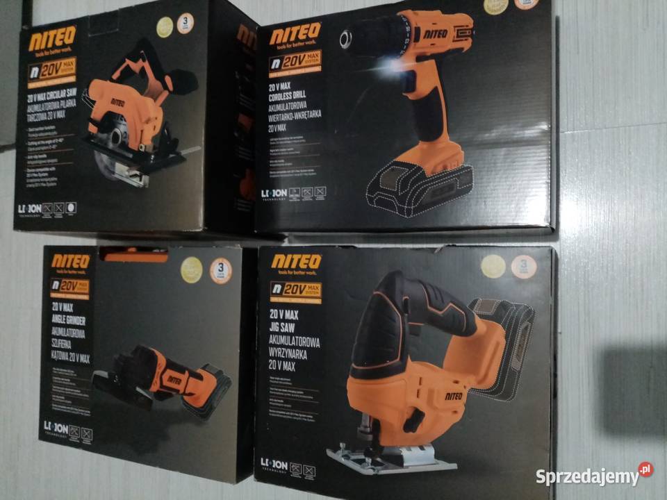 Zestaw elektronarzędzi akumulatorowych 4 Nowe