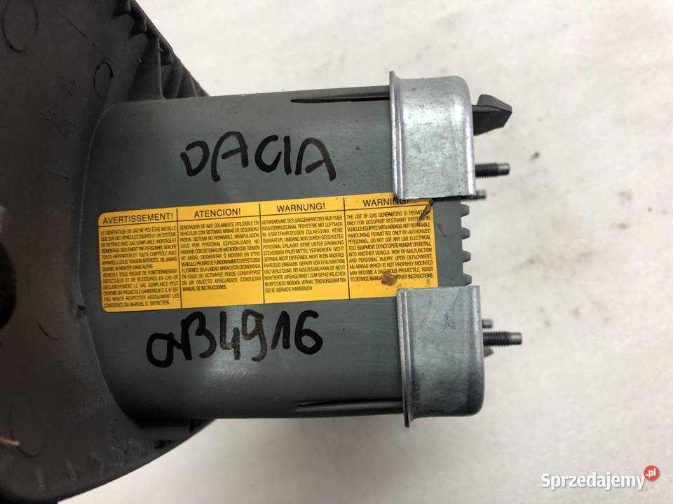 AIRBAG PODUSZKA PASAŻERA 8200785067 DACIA Poduszki powietrzne sprzedam