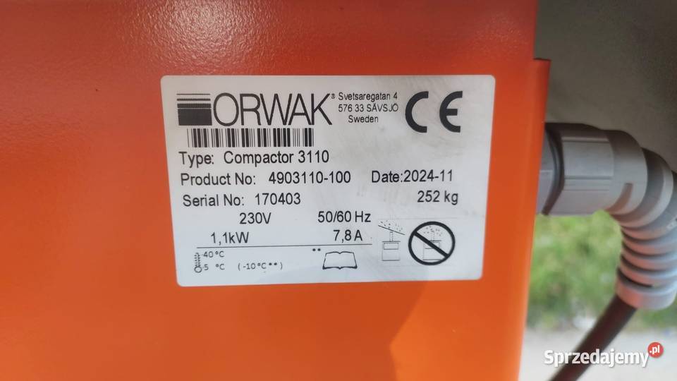 Belownica prasa dwukomorowa do folii kartonu łódzkie Drzewica