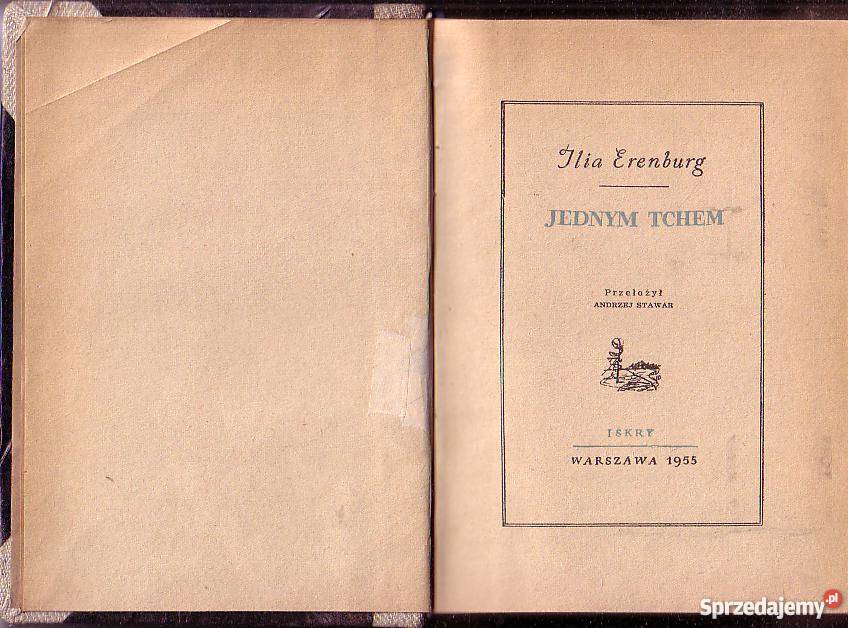 8515 JEDNYM TCHEM ILIA ERENBURG Proza i poezja Czyrna