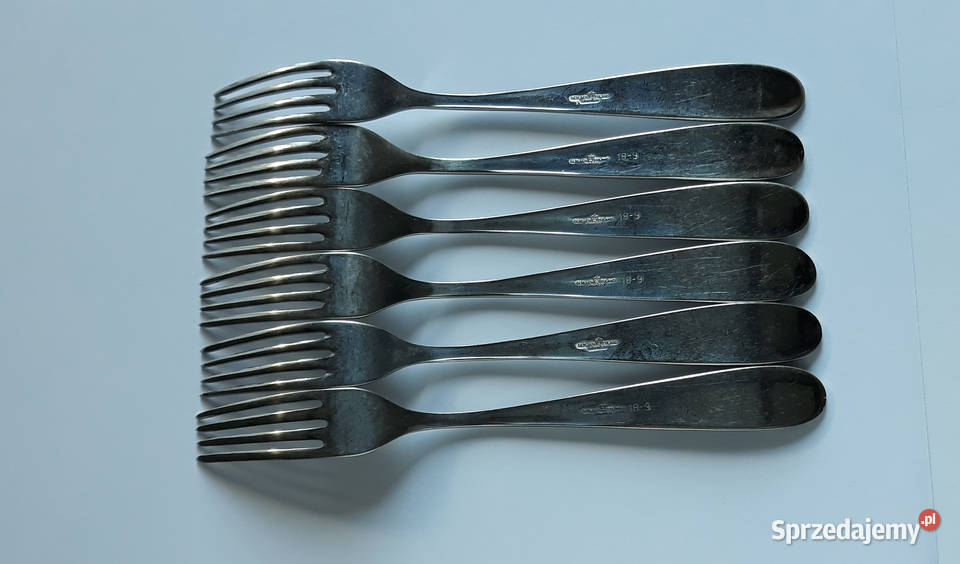 Widelce obiadowe 4 KŁOS Gerlach sztućce PRL Sztućce śląskie
