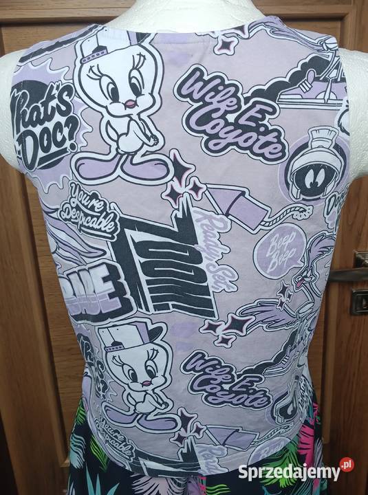 Coccodrillo 158 Liliowa koszulka Looney Tunes Rozmiar 158 Zbylitowska Góra