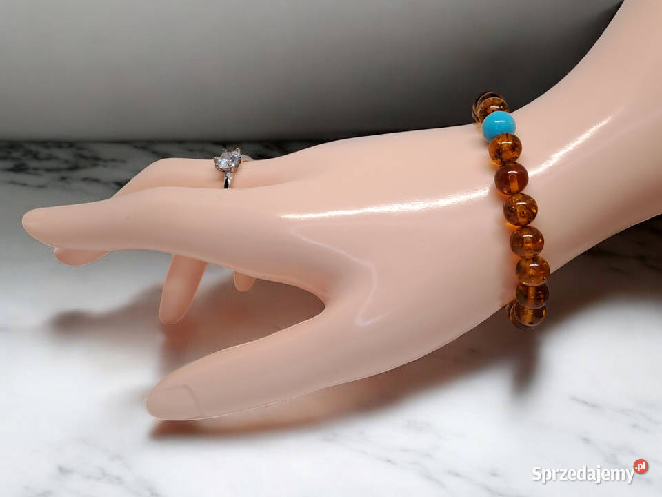 Bransoletka z bursztynu bursztyn bałtycki kulka Warszawa