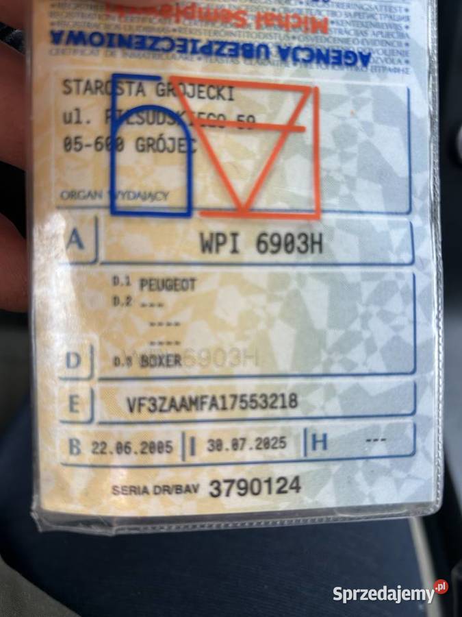 Peugeot Boxer 2005r 20hdi uszkodzony silnik mazowieckie Warszawa