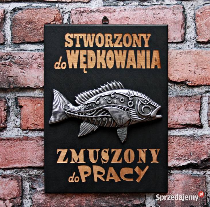 Tabliczka Plakat 3D Wędkarza Stworzony do Dębica