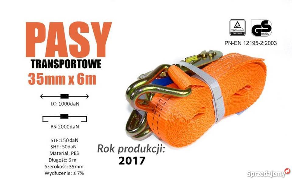 PAS TRANSPORTOWY 6M 2T 35MM sprzedam