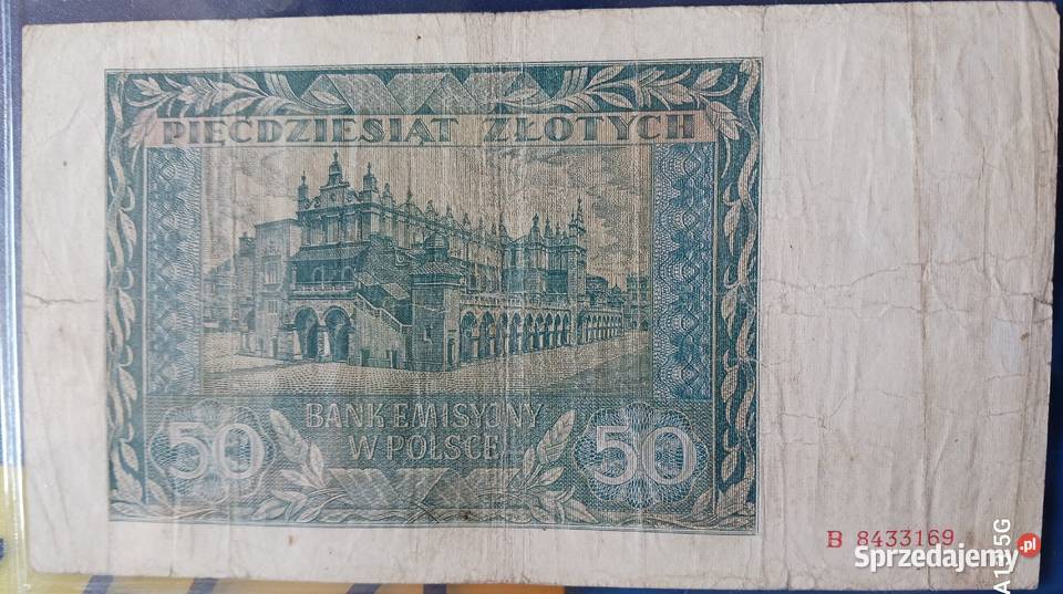 50 Złotych Kraków 1941 r ser B Konin sprzedam