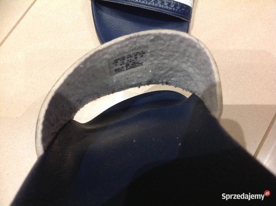 Adidas Klapki Granatowo Białe Męskie 10 44 44 23