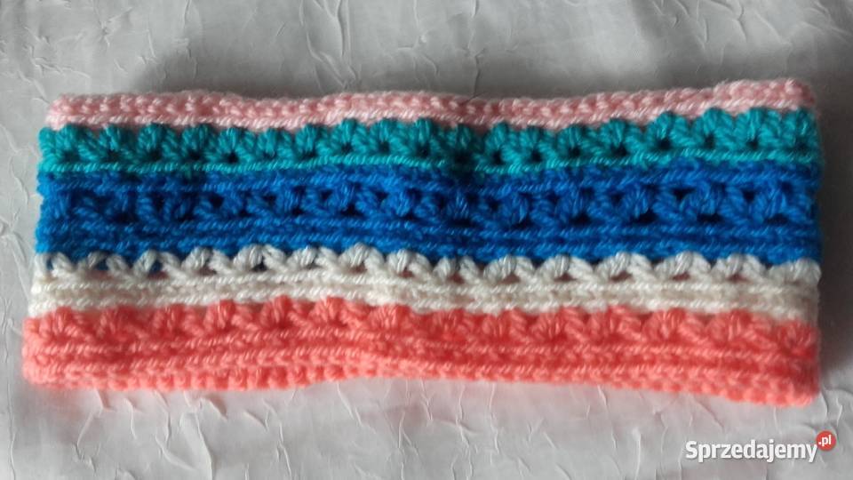 KOLOROWA WŁÓCZKOWA PRZEPASKA dziewczynka Piła