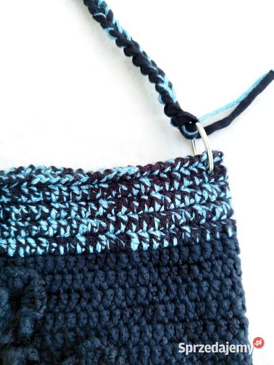 Mała torebka crochet listonoszka ręcznie robiona Dla kobiet łódzkie