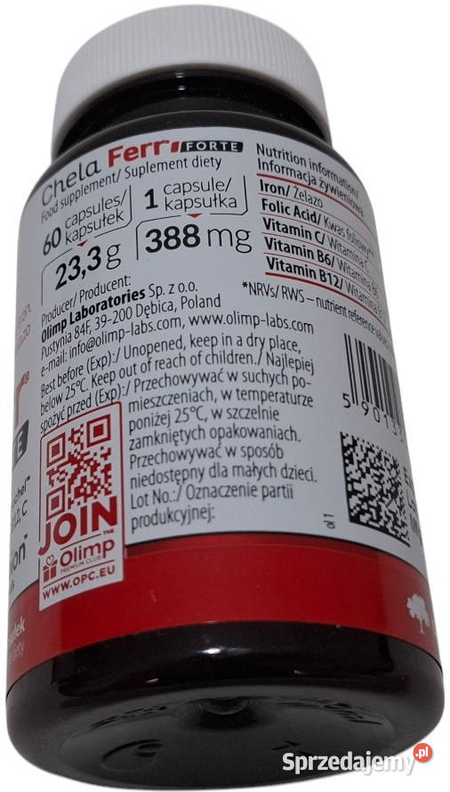Żelazo Chela Ferr Forte 60 kapsułek Olimp Labs Czeladź sprzedam