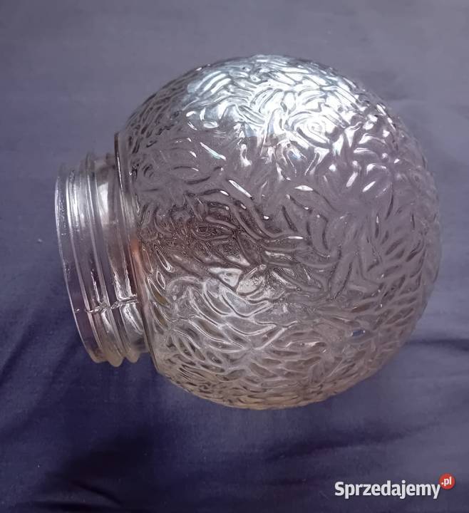 Klosz w kształcie kuli do lampy ceramicznej DDR Koźminek