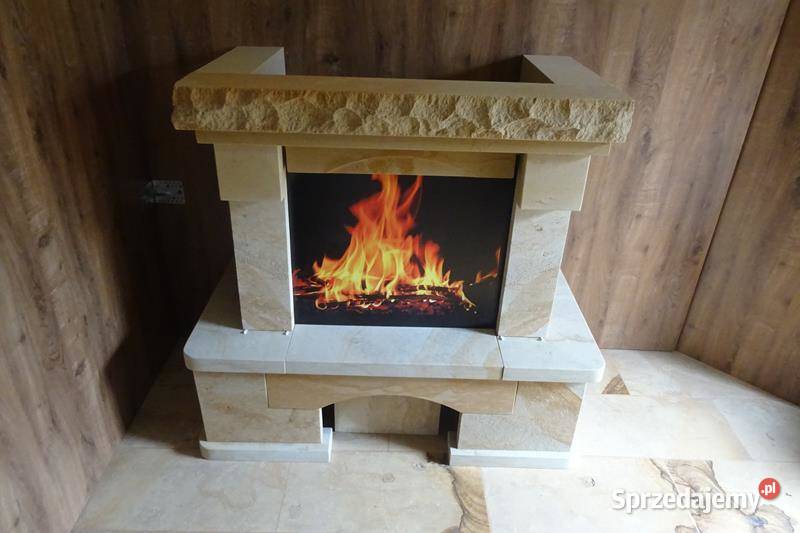 Kominki zabudowy obudowy kominkowe z kamienia łódzkie