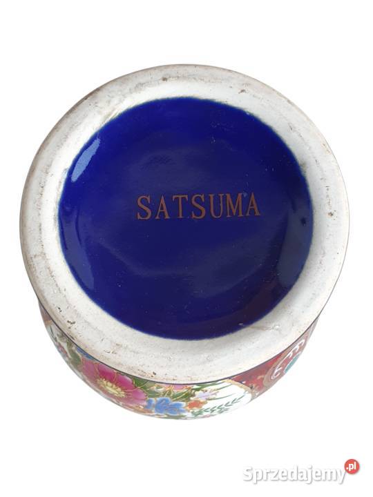 Stary ręcznie malowany japoński wazon Porcelana i szkło śląskie Cieszyn