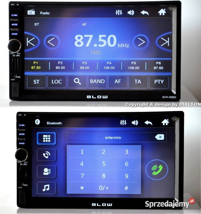 RADIO SAMOCHODOWE BLOW 2DIN NAWIGACJA MAPA