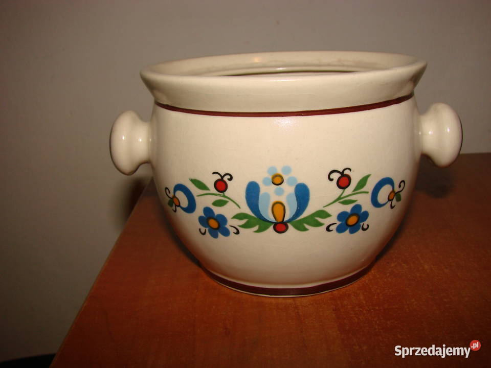 pojemnik kuchenny PRL wzór kaszubski Pruszcz Gdański sprzedam