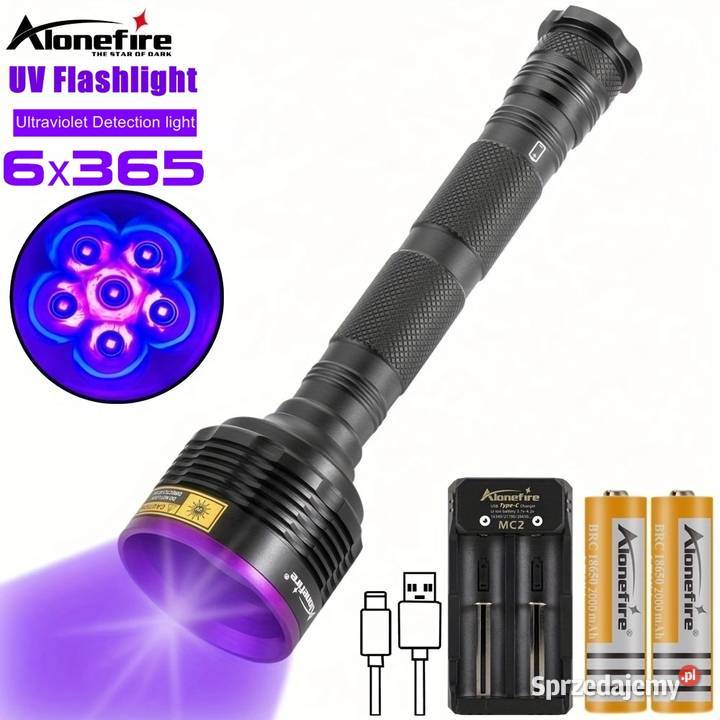 Latarka UV AloneFire SV56 30W 6 x365nm Wrocław