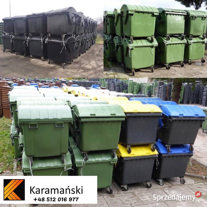120 L 240 L 1100 L używane pojemniki na odpady Toruń