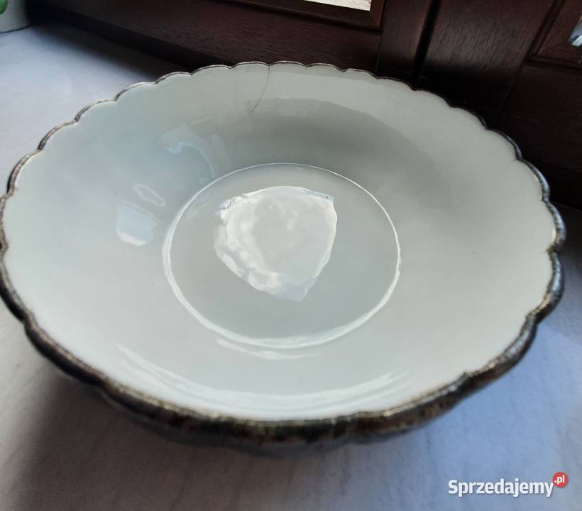 Starazabytkowa SALATERKAMISKA z biało srebrnej Lublin