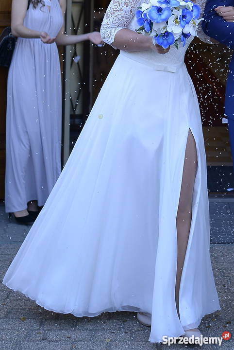 Suknia ślubna klasyczna i wygodna r3840 biały sprzedam