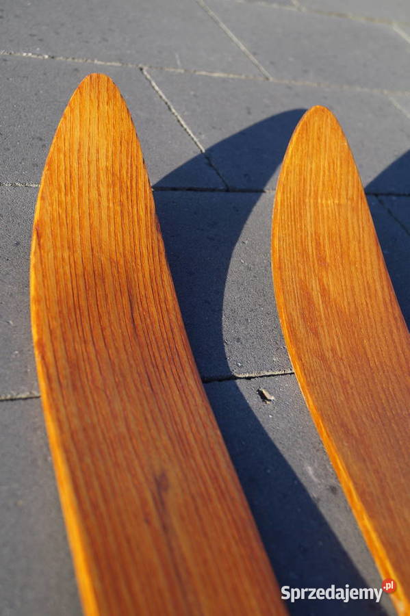 Stare narty jesionowe 165 kijki podkarpackie