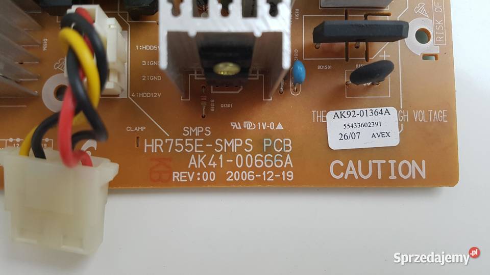 Samsung DVDHR753 HR755 PCB AK4100666A AK9201364A Legnica