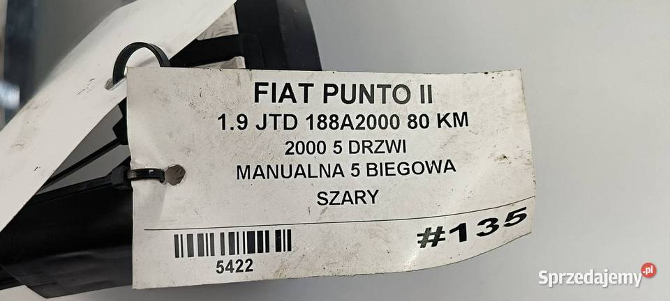 LICZNIK ZEGAR FIAT PUNTO II 606307002H osobowe kujawsko-pomorskie Lipno