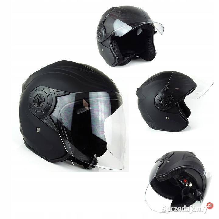 Nowy Kask zamknięty integralny pełny CZARNY MAT Kaski Wrocław