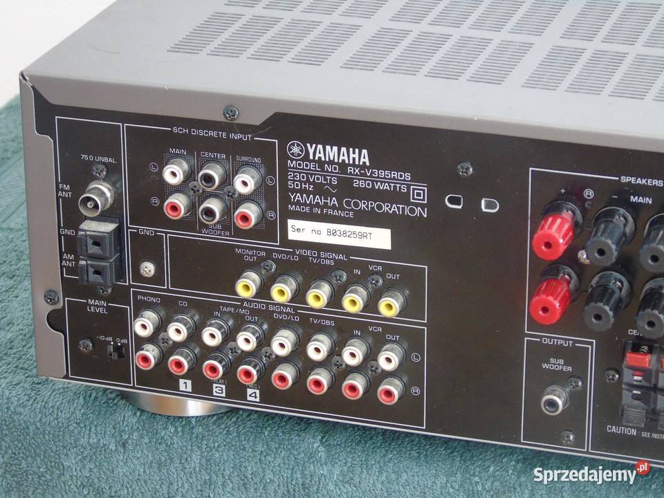 Amplituner Yamaha RXV395 RDS mocny i sprawny Jasło