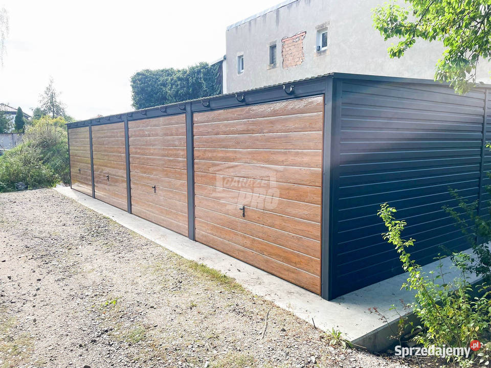 Rząd garaży Garaż blaszany 12x6m 4x brama Sprzedaż Chodzież sprzedam
