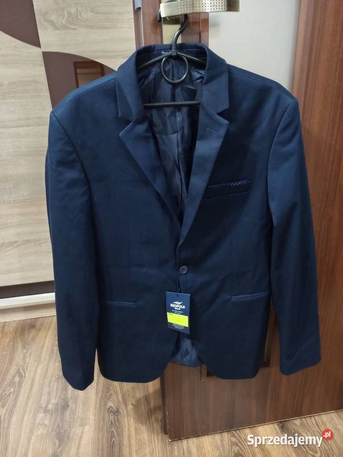 Marynarka męska firmy Rigon rozmiar 48 niebieski Różan