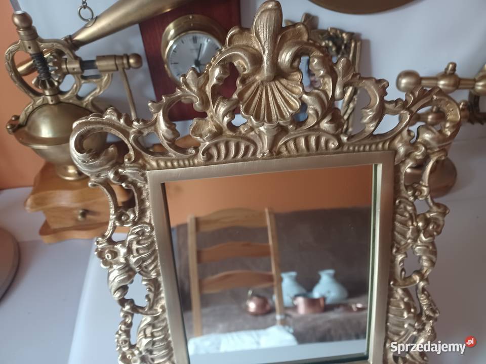 Lustro w mosiężnej ramie stojące Kolekcja