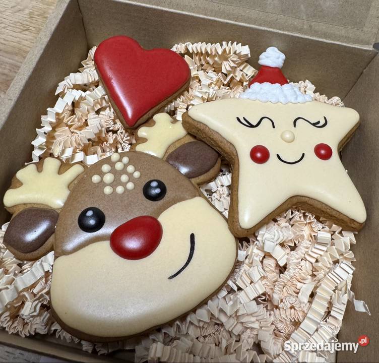 Pierniczki lukrowane zestaw w pudełku 13x14x5 Krosno