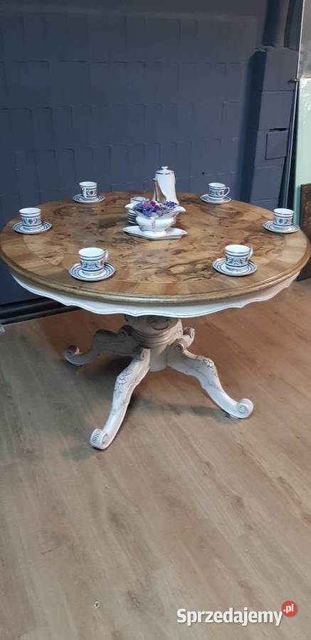 Piękny okrągły stół Shabby Chic Cudny mazowieckie Otrębusy