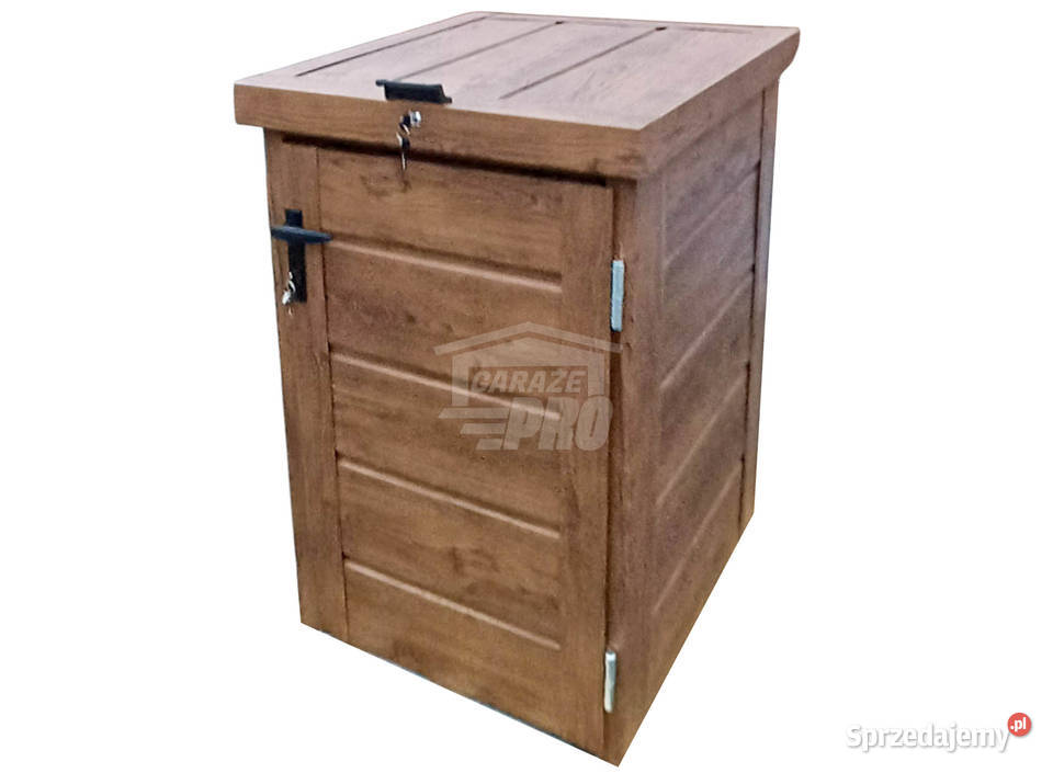 Zabudowa kosza na śmieci wiata śmietnikowa Lubin