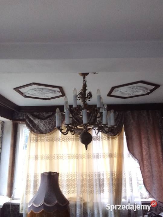 Lampa wisząca z orłem mosiądz oryginał