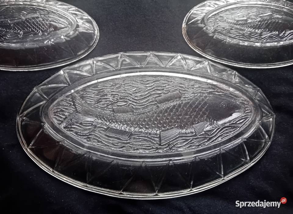 Komplet śledziówek z rybą 16 huta Zawiercie Koźminek