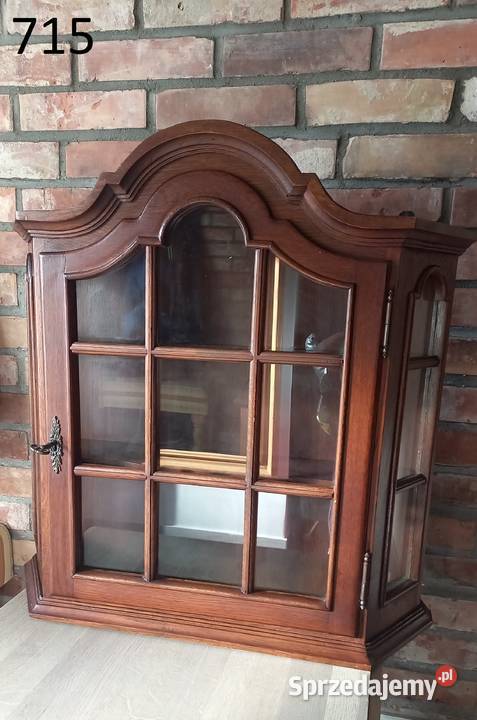 Witryna wisząca drewniana z półkami Szafka Gawroniec